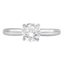 Womens | 0.75 CT Round Cut Lab Grown Diamond | Solitaire Engagement Ring | 14K White Gold | I-I1