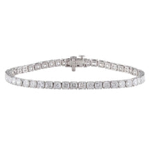 9.50 CT Cushion Lab-Grown Diamond | Tennis Bracelet | 14K White Gold | G Color | VS Clarity