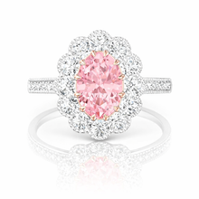 2.50 CT Oval/Round Lab-Grown Diamond | Engagement Ring - II | 14K Two Tone Gold | G Color | VS Clarity