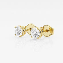 1.00 CT Round Lab-Grown Diamond | Stud Earrings | 14K Yellow Gold | G Color | SI Clarity
