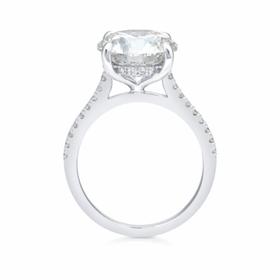 5.50 CT Round Lab-Grown Diamond | Wedding Bridal Set | 14K White Gold | H Color | VS Clarity