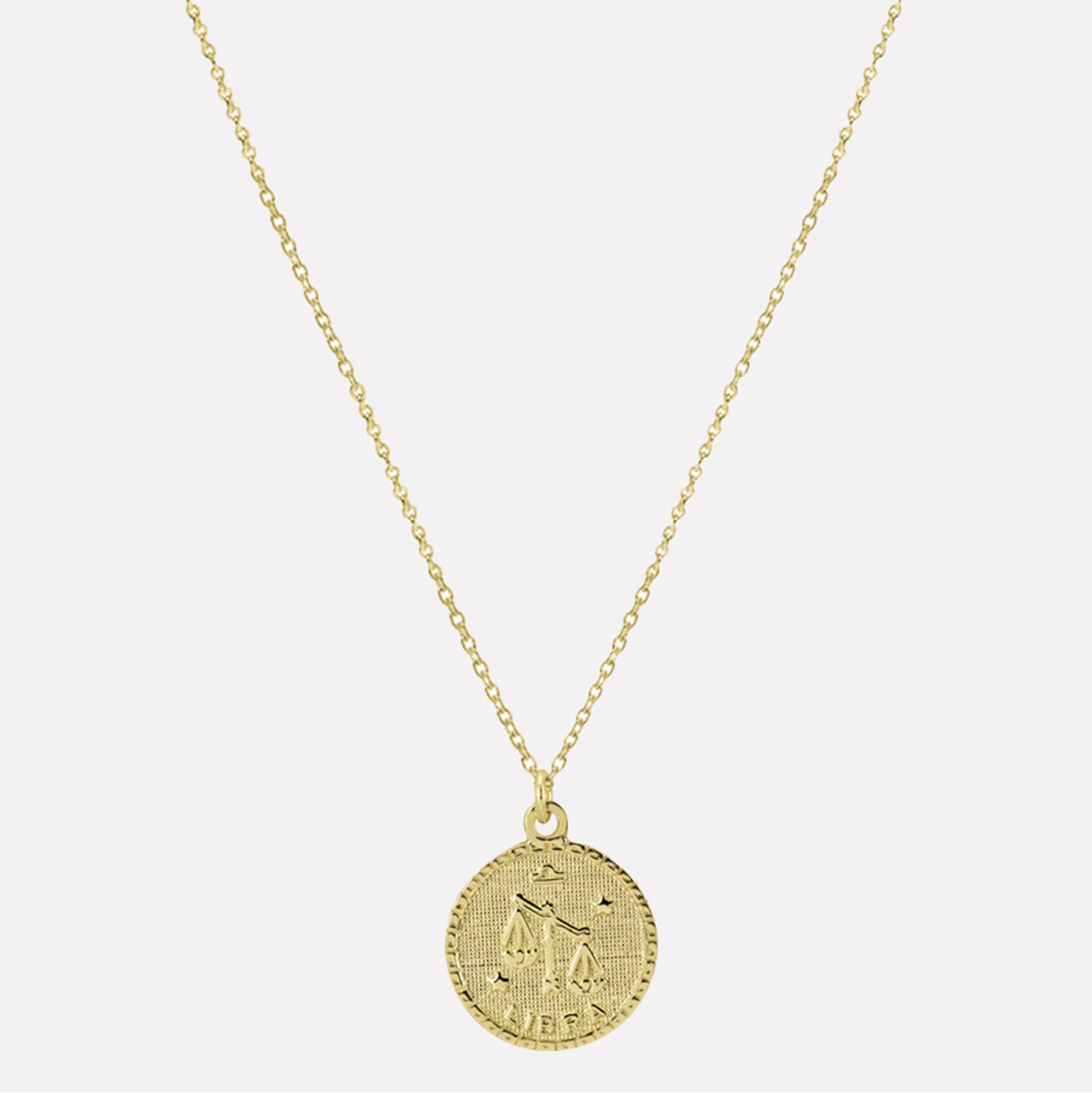 The Zodiac Medal Necklace Libra | Gold Vermeil