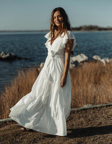 Women | Madeline Tiered Dress | Ecru