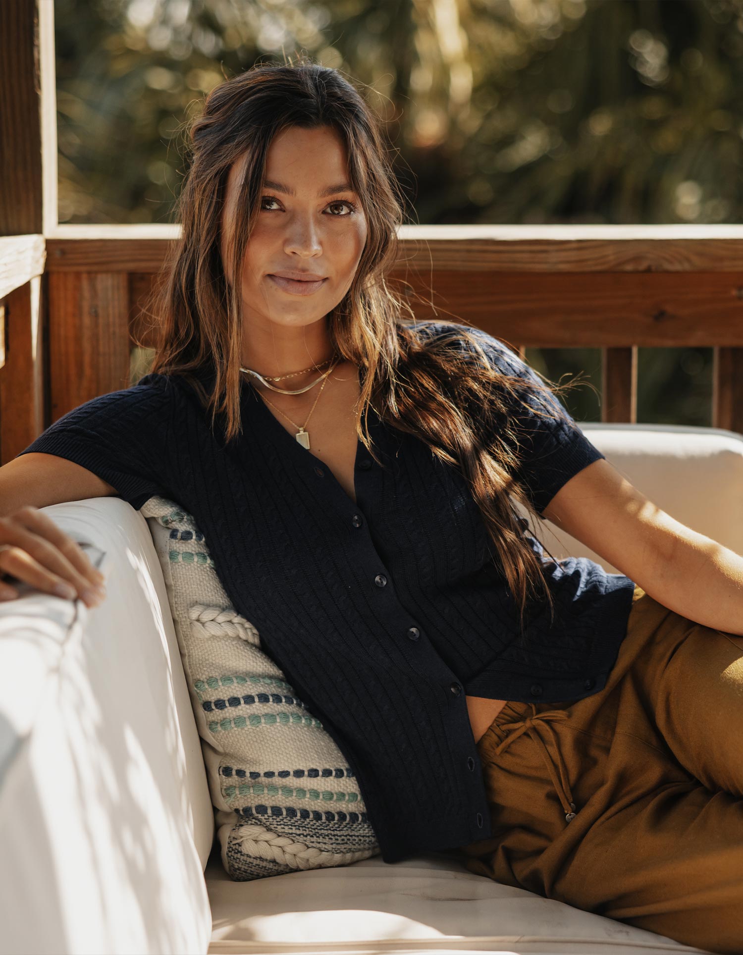 Women | Sutton Fine Gauge Top | Navy