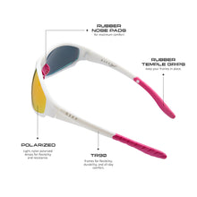 Womens | Lightning Sunglasses | Neon Pink | Silver Polarized Lenses