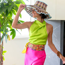 Lime Scarf Top | Lime
