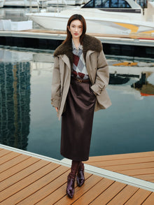 Wool Light Warm Parka | Khaki