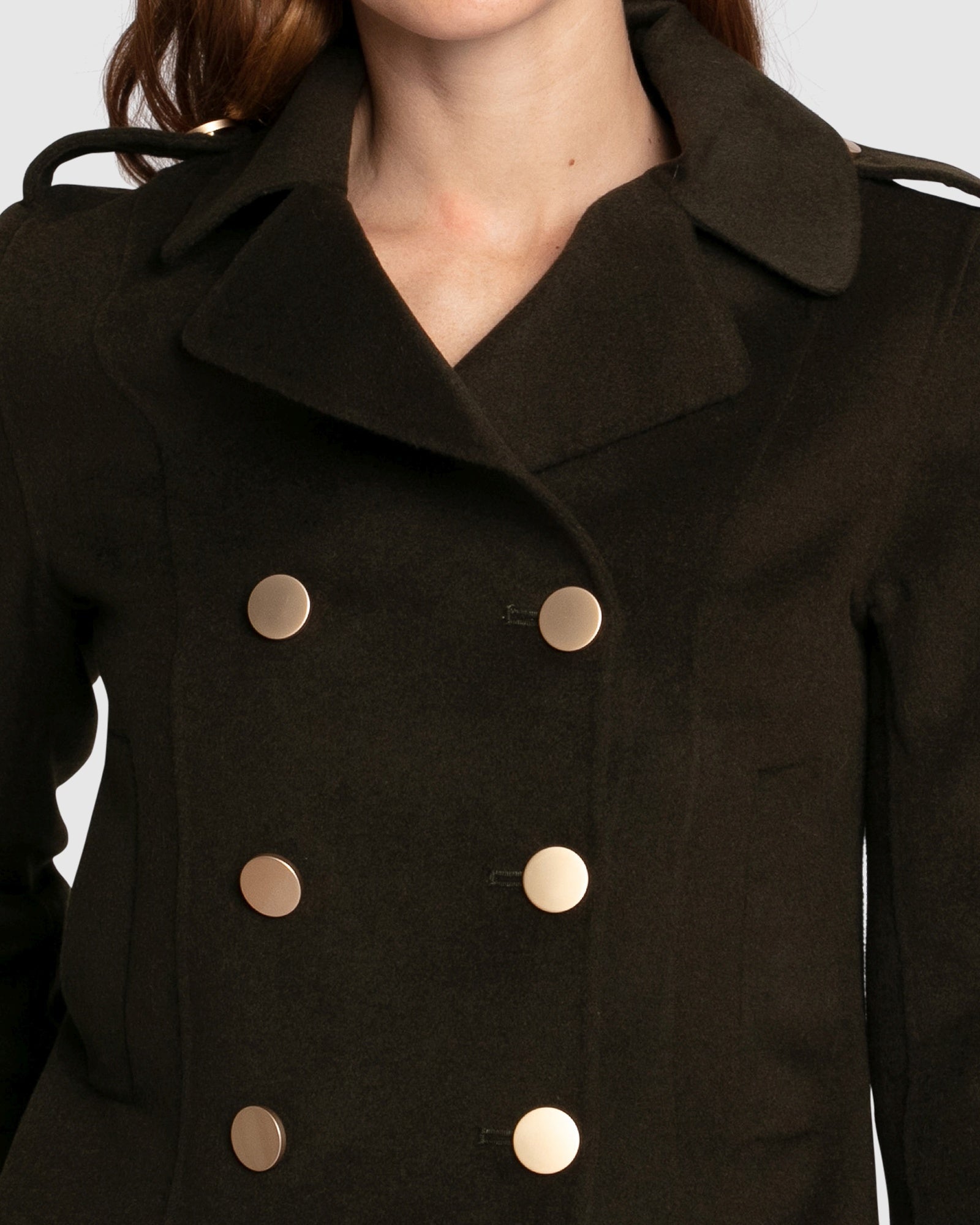 Women | Love Me Now Wool Blend Military Style Coat | Military
