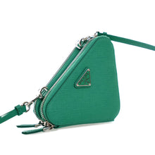 Prada | Pre-Owned Mini Saffiano Lux Double Triangle Satchel | Green