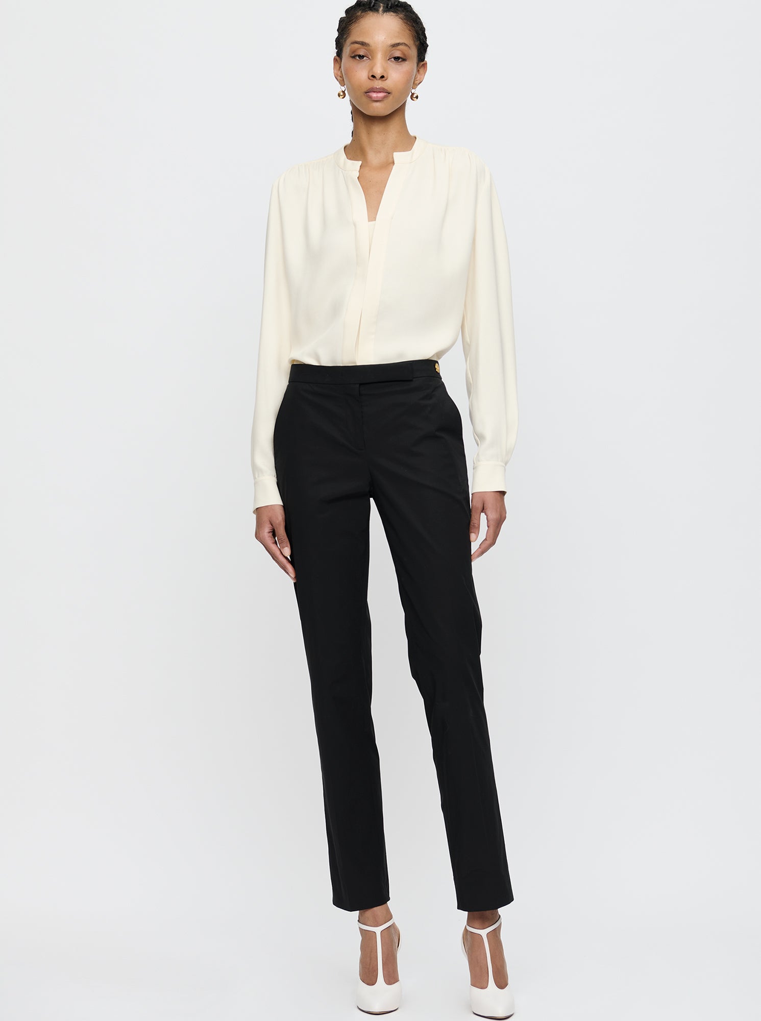 Athena Crewneck Top | Ivory