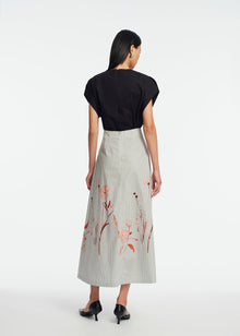 Cotton Poplin Short Sleeve Top | Black
