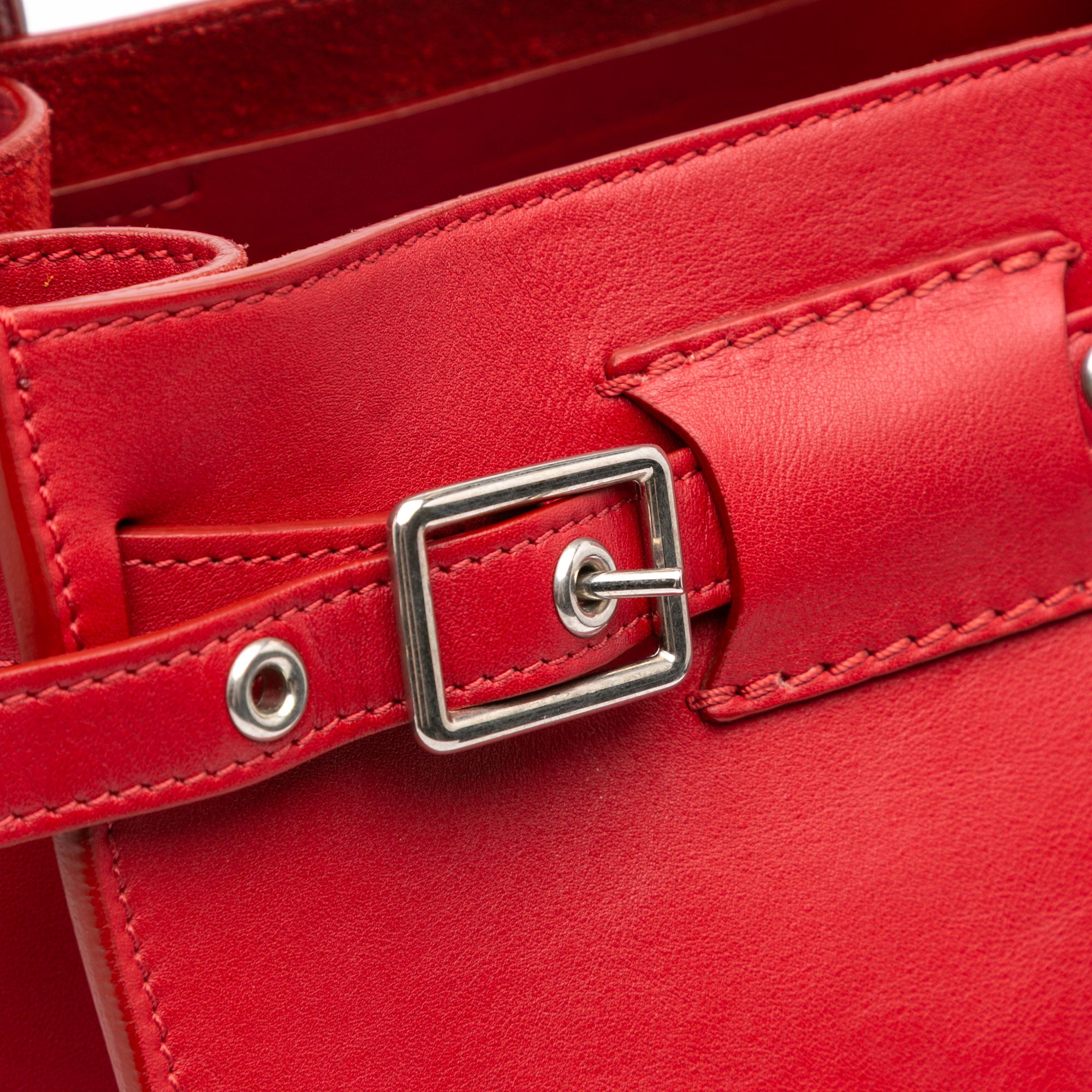 Celine | Pre-Owned Leather Big Bag Bucket Crossbody - II | Red