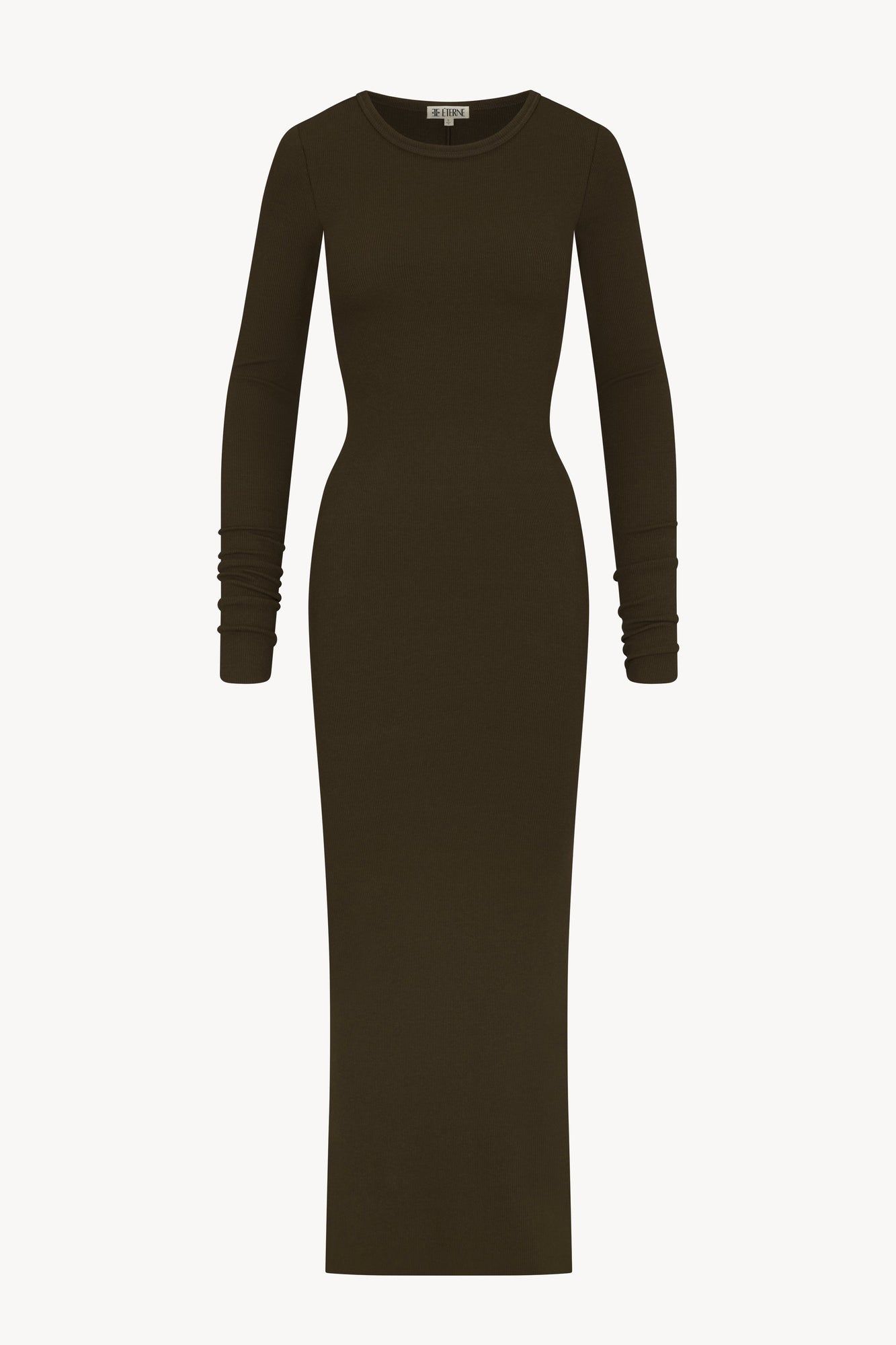 LONG SLEEVE CREWNECK MAXI DRESS - ETERNE