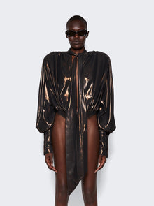 Women | LaQuan Smith | Bodysuit With Necktie Detail | Bronze