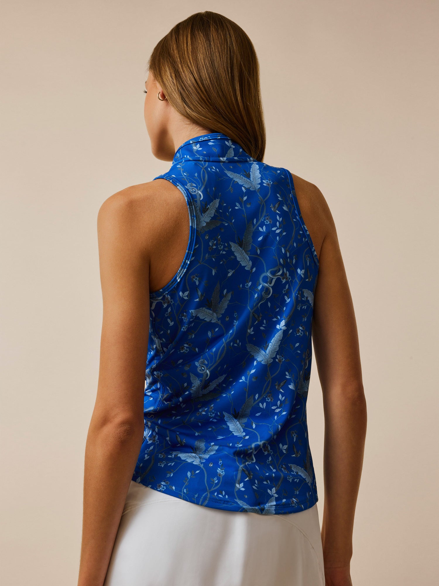 Women | Malibloom Sleeveless Vesta Mock Neck Top | Zuma