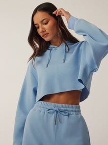 Women | Ojai Cropped Hoodie | Wolf Blue