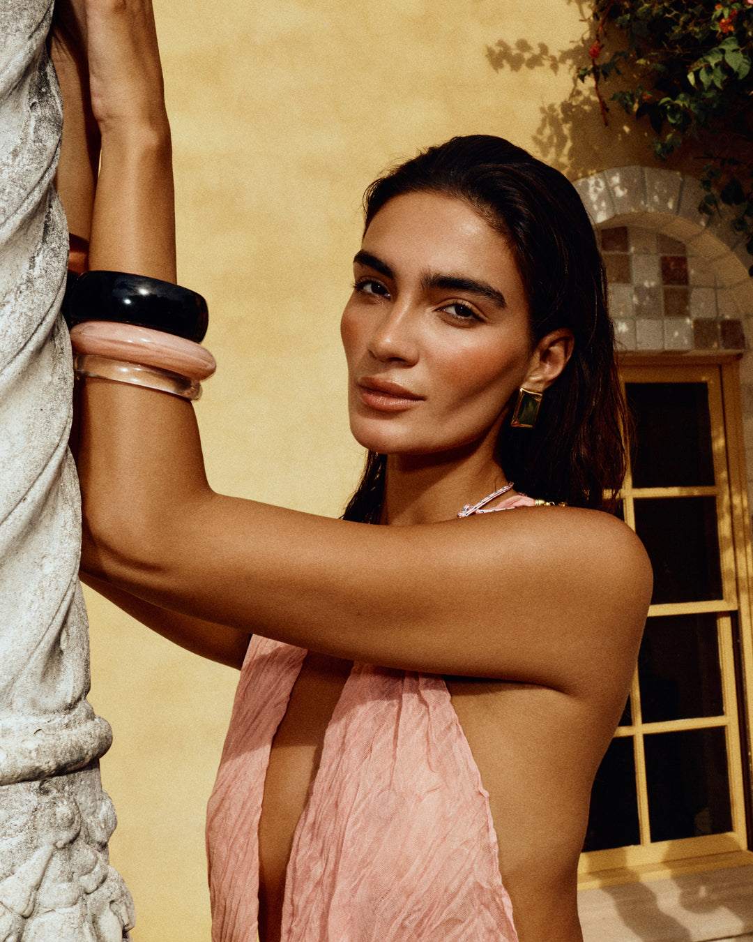 The Bondi Bangle Set | Set of 3 Bangles | Black/Translucent