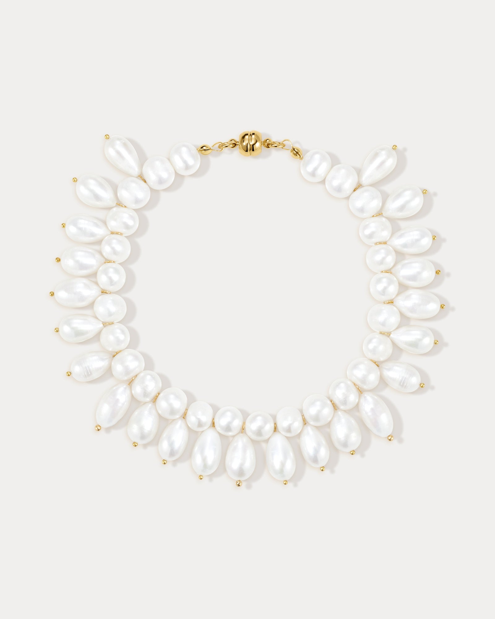 The Mallorca Pearl Statement Anklet | Freshwater Pearls | Gold