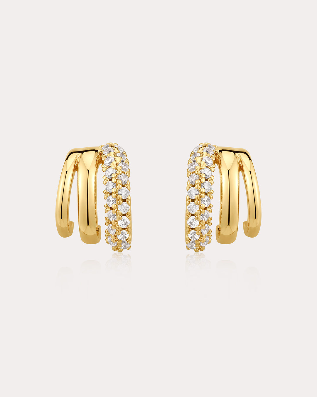 The Multi Piercing Huggies | Gold