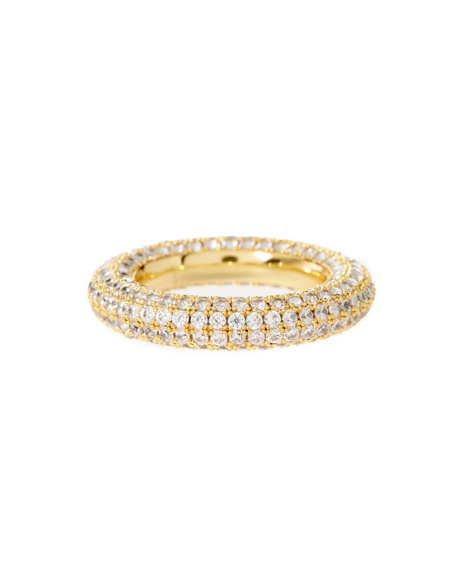 Pave Amalfi Ring | Cubic Zirconia | Gold