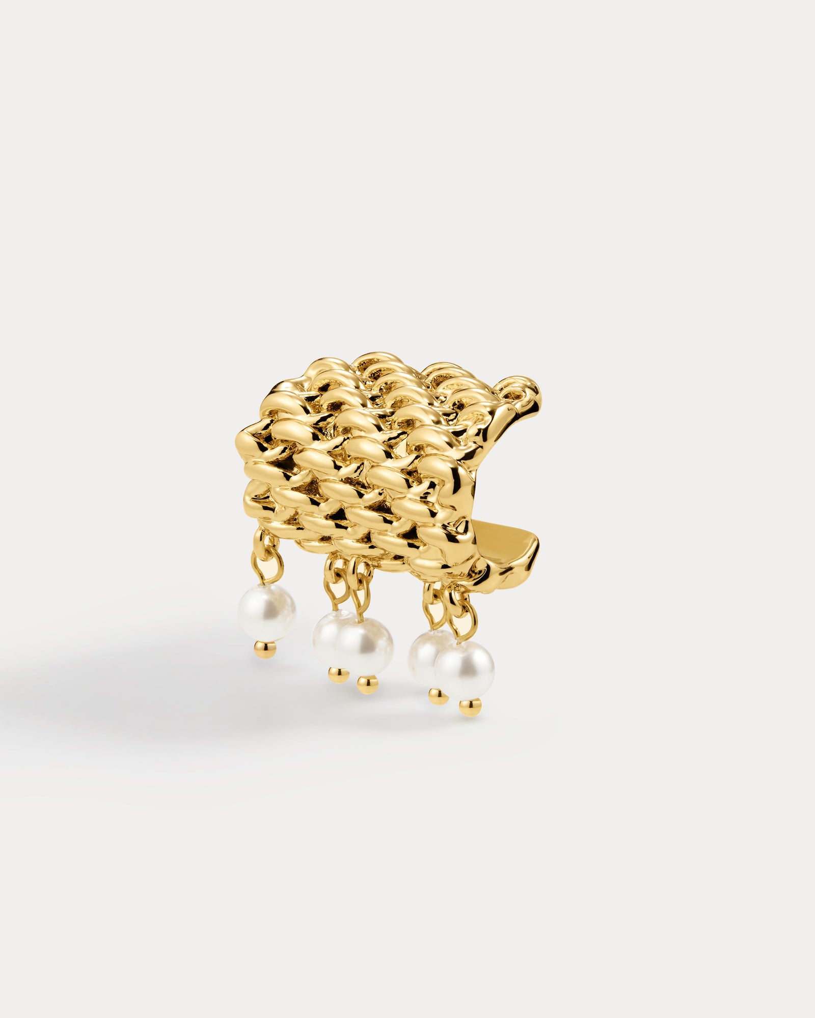 The Palma Pearl Ear Cuff | Faux Pearls | Gold