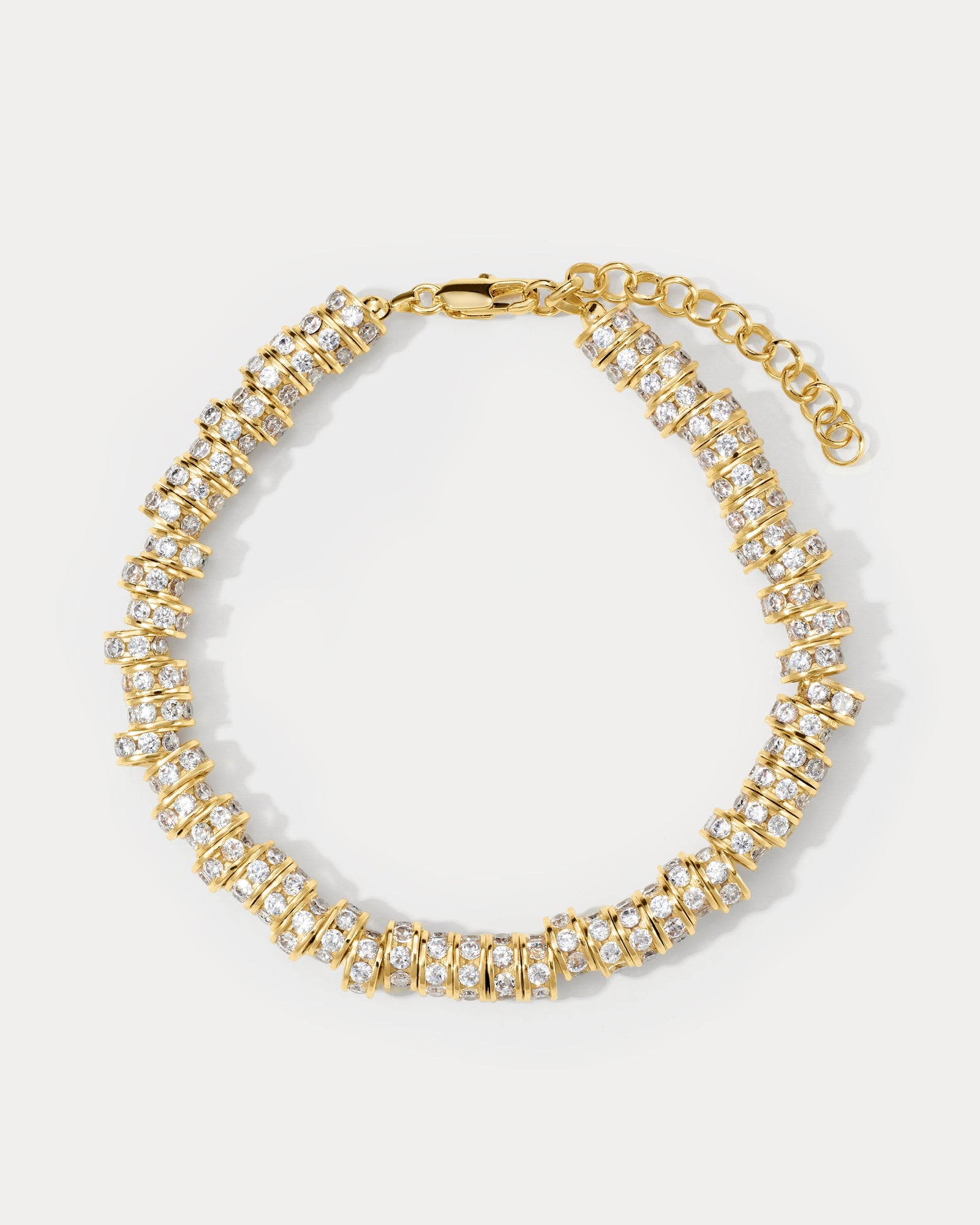 The Rio Rhinestone Anklet | Cubic Zirconia | Gold