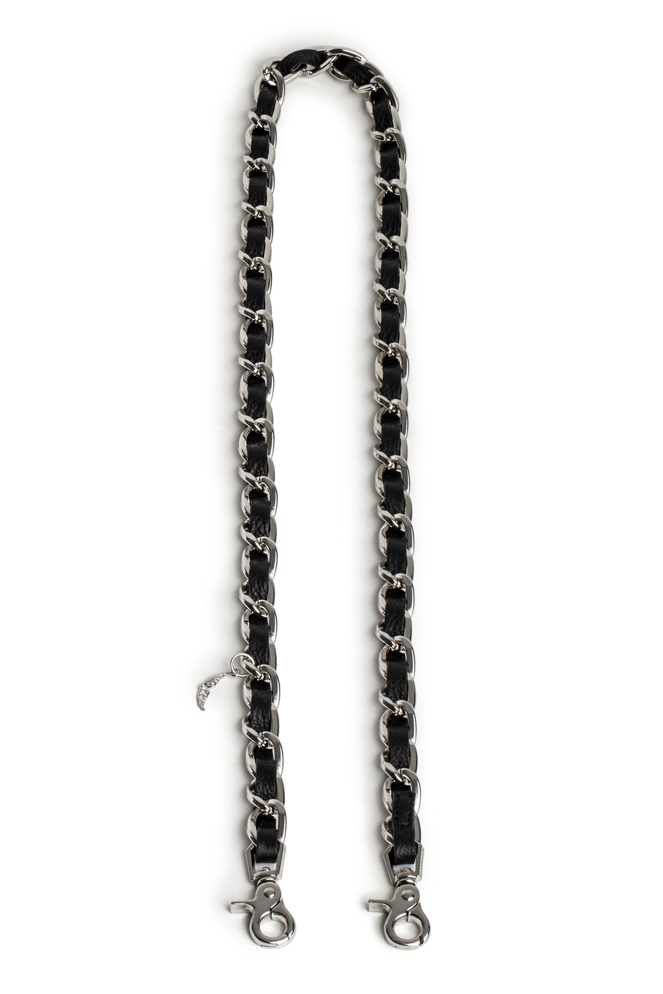 Strap Chain + Grained Leather  | Black