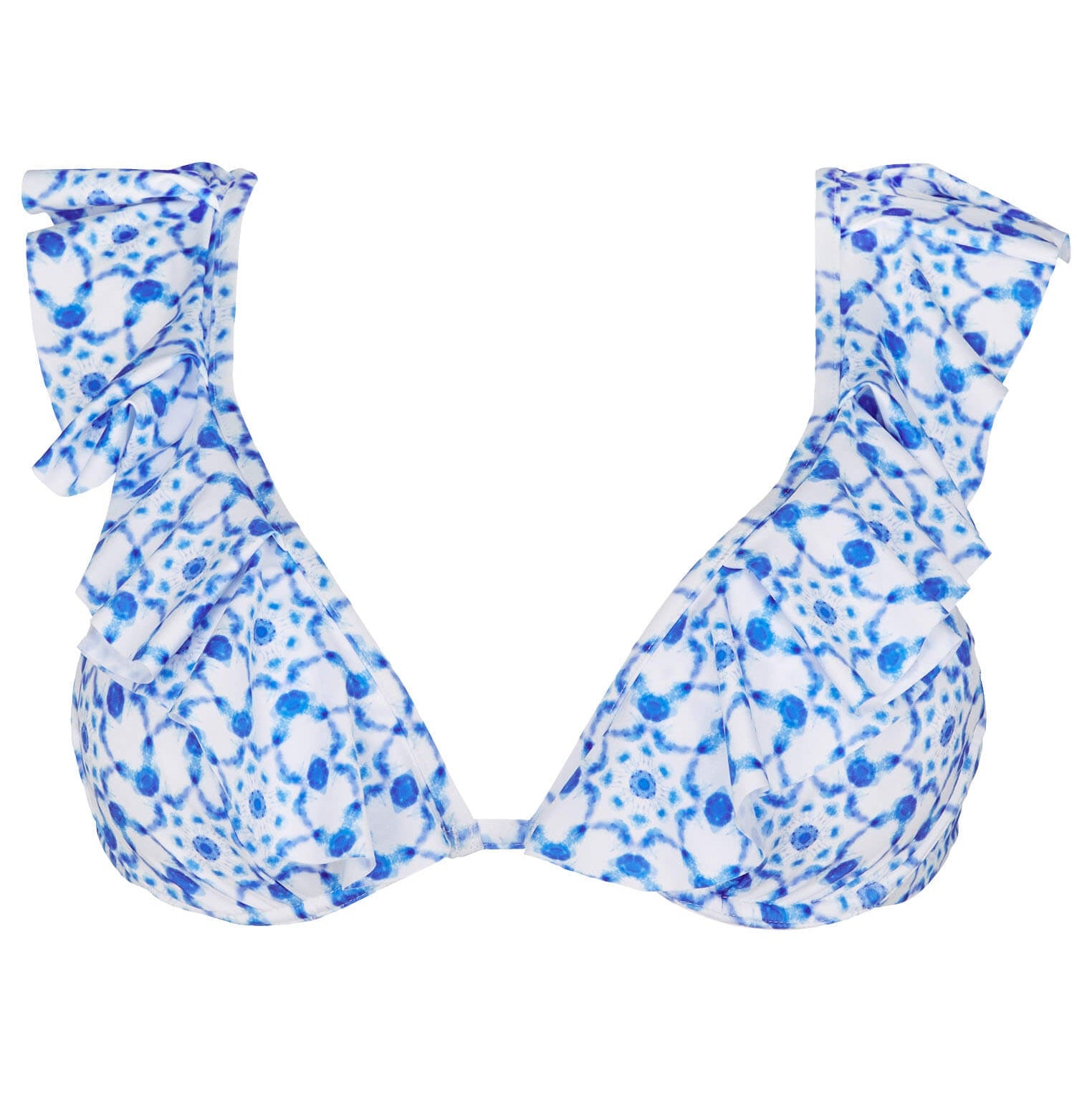 Women | Ikat Medusa Swim Top | White