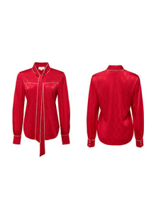 Lace-up Shirt | Red