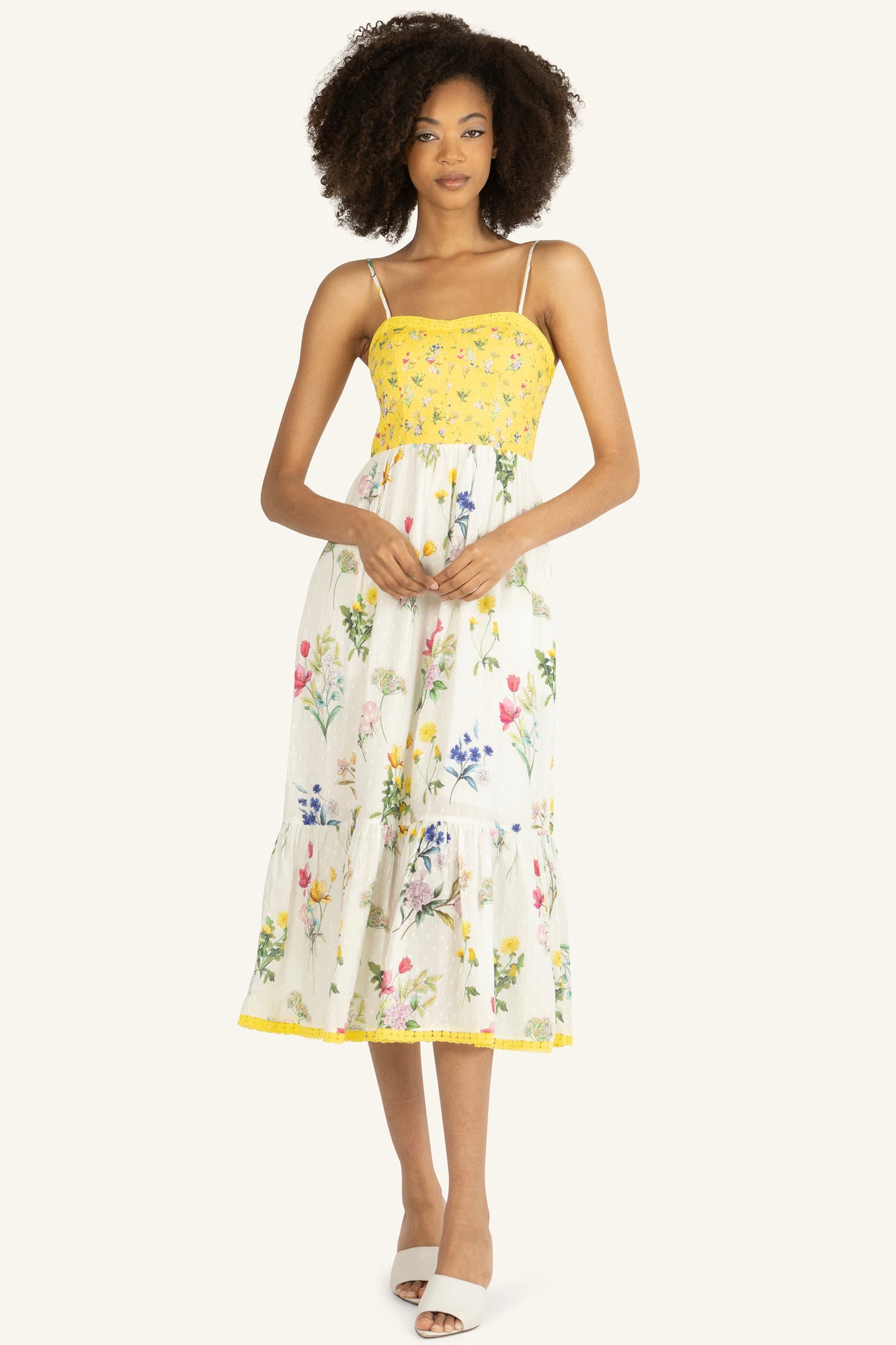 Finley Dress | Yellow Vintage x Border