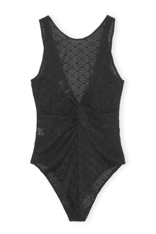 Lace Lowback Bodysuit | Black
