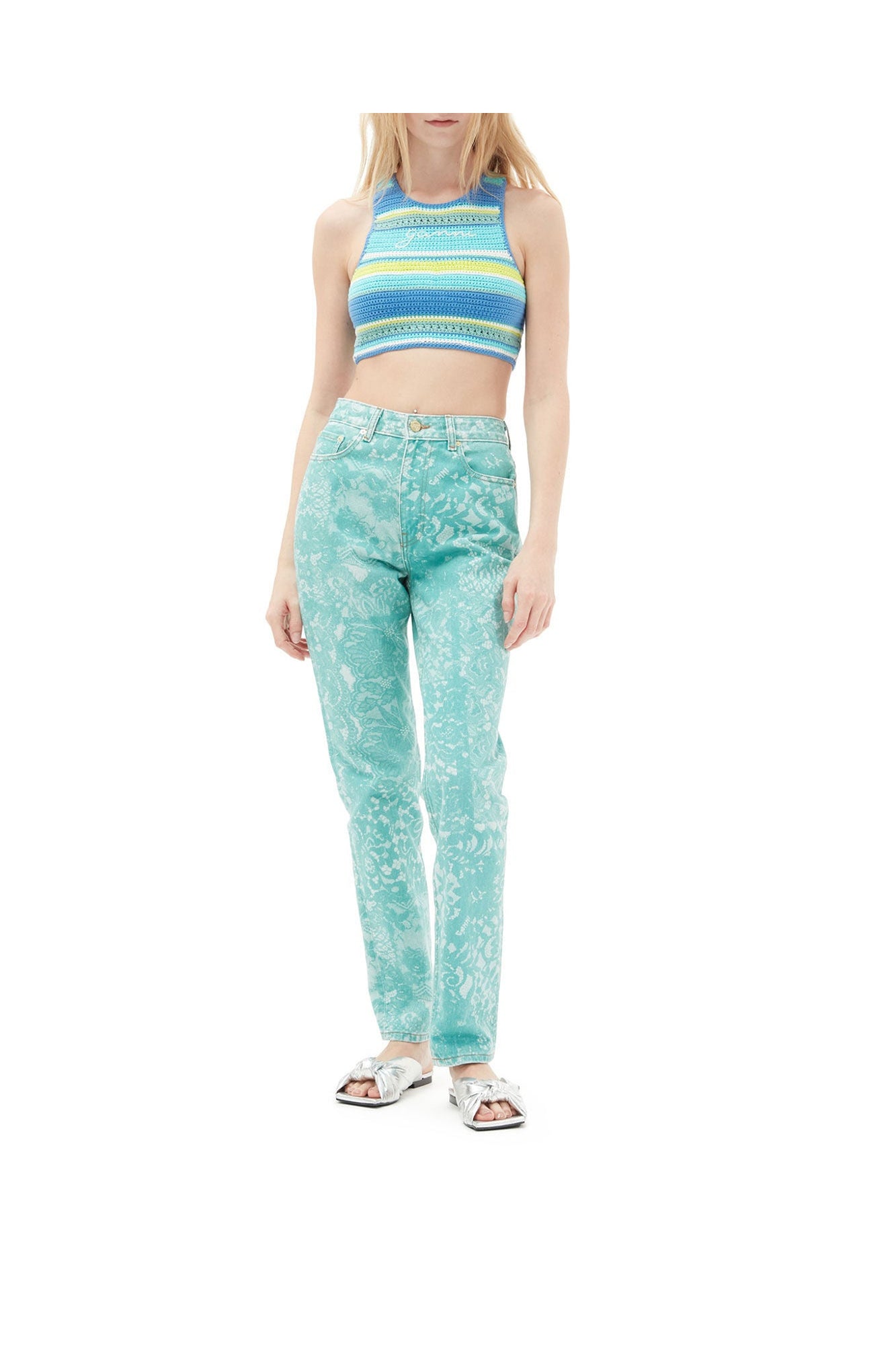 Lace Printed Swigy Jeans | Canton