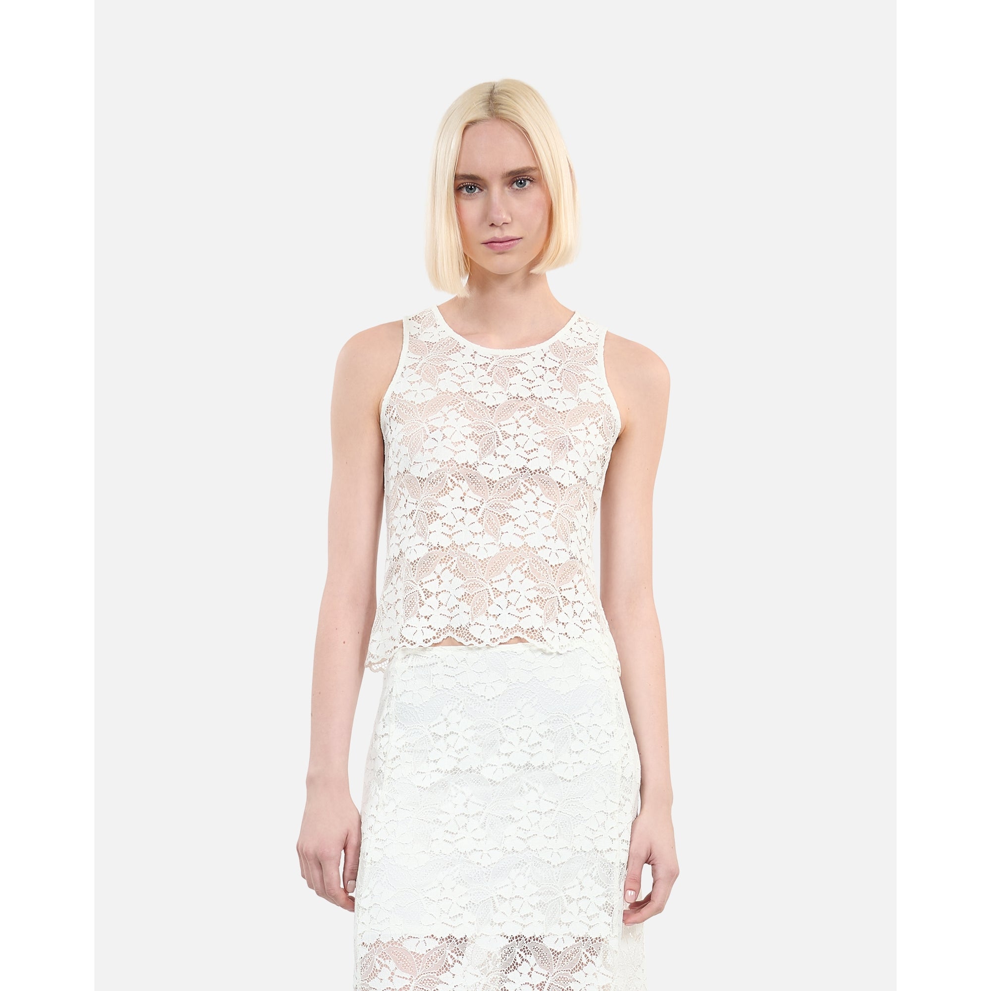 Lace Top | Women | Ecru