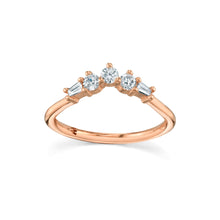 Women | White Diamond Lady Louise Band | 14k Rose Gold