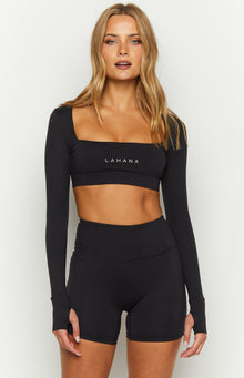 Lahana Chi Chi Long Sleeve Top | Black