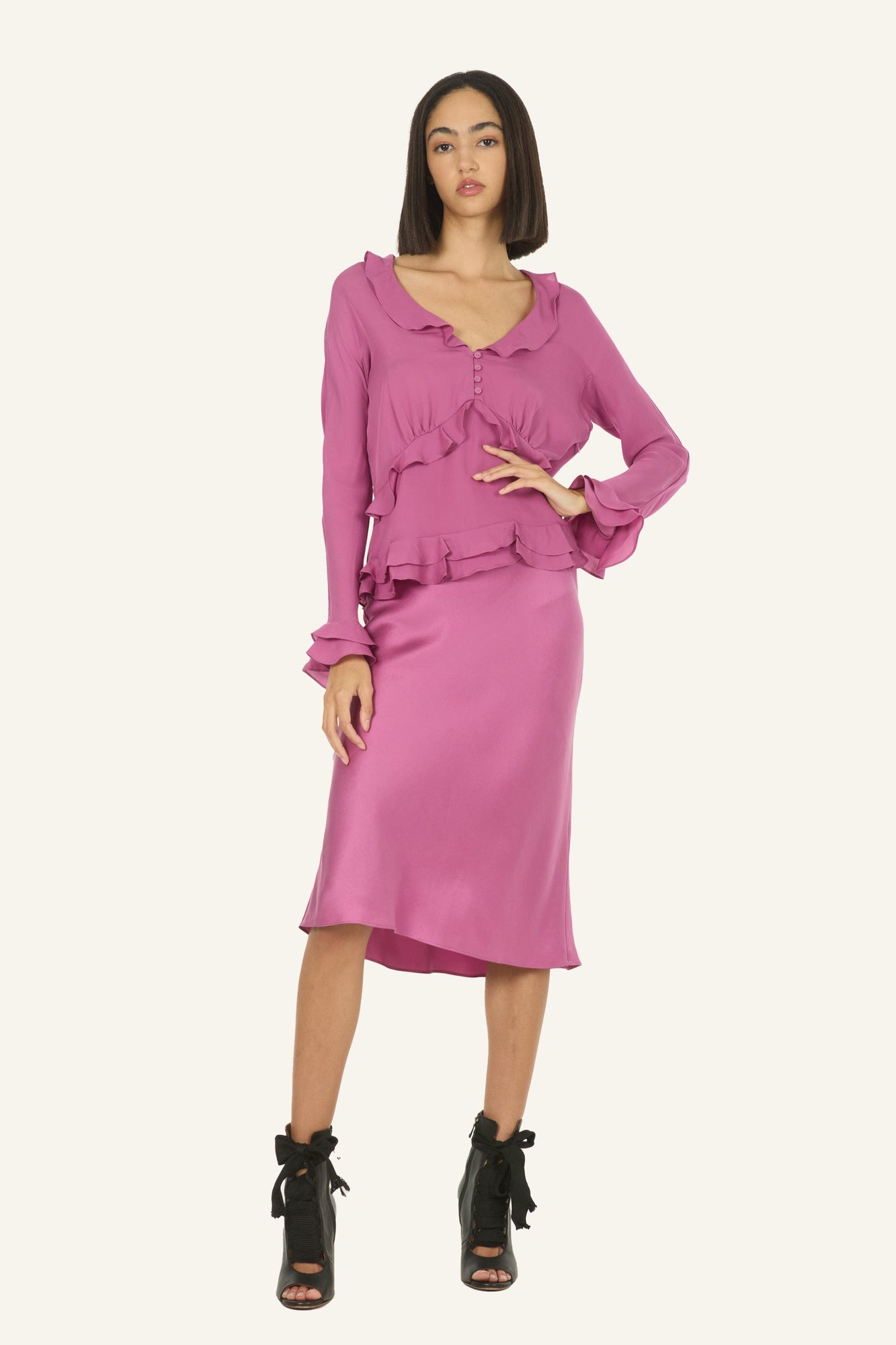 Lainey Midi Skirt | Plum