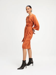 Lala Dress | Solid Rust