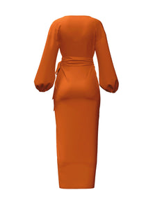 Lala Dress | Solid Rust