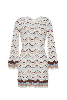 Landon Dress | Ivory Wave Multi Crochet
