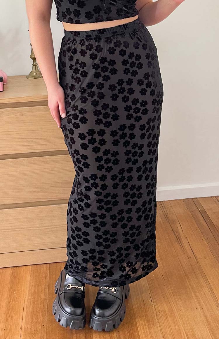 Late Night Maxi Skirt | Black