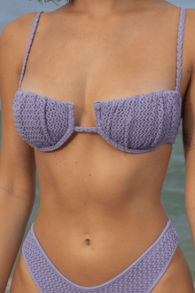 Lilac Petal Bikini Top | Lavender Crochet