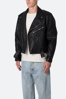 Leather Moto Jacket | Black