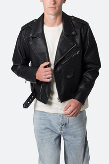 Leather Moto Jacket | Black