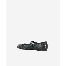 Leather Ballerinas With Studs | Women | Black