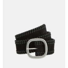 Leather Belt W/ Braided Details | Women | Black