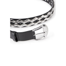 Leather Belt With Studs | Women | Black