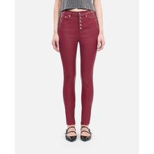 Leather-Effect Skinny Jeans | Women | Dark Red