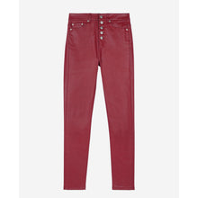 Leather-Effect Skinny Jeans | Women | Dark Red