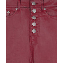 Leather-Effect Skinny Jeans | Women | Dark Red