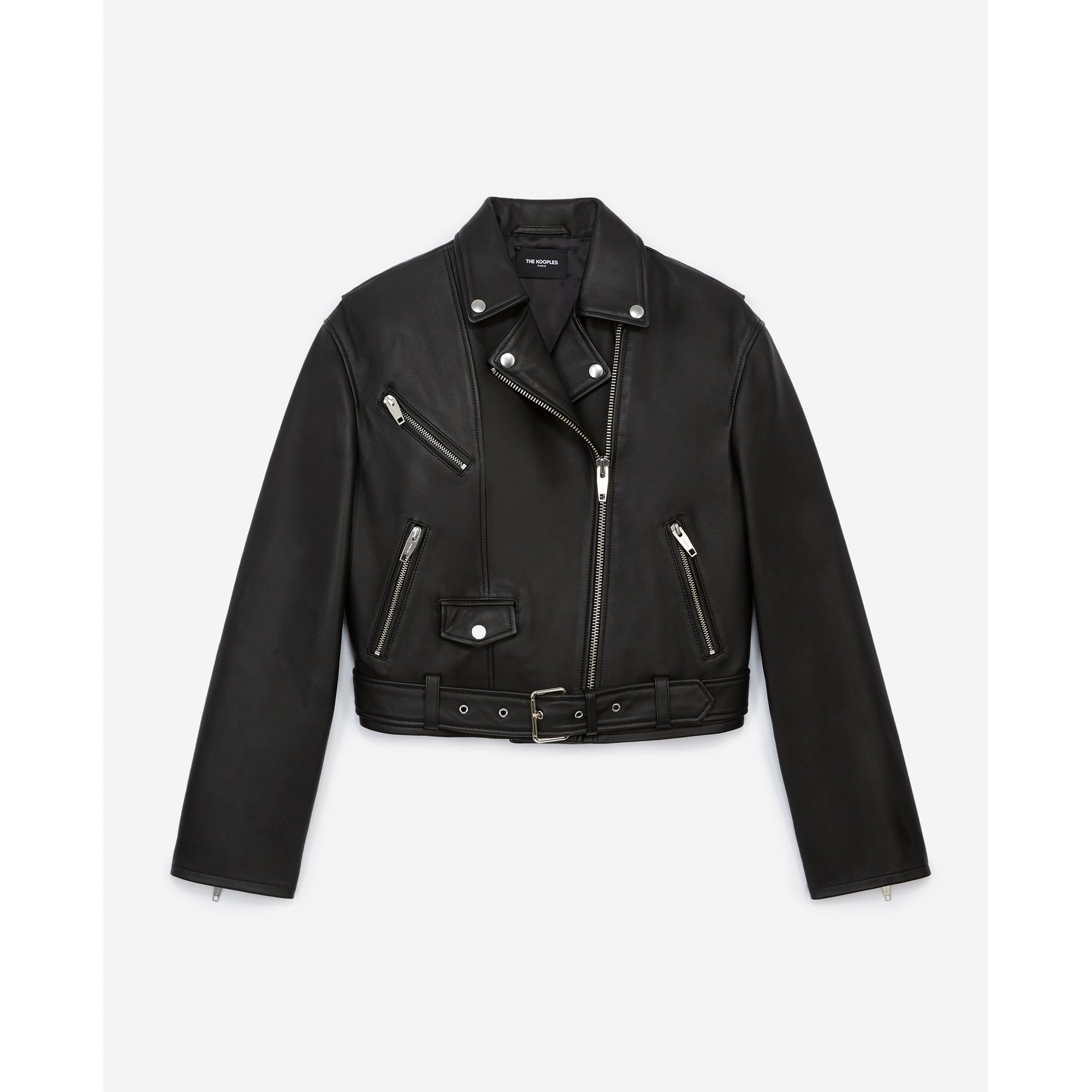 Leather Jacket With Zips | Women | Black